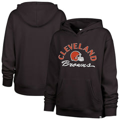Cleveland Browns '47 Women's Whirlwind Naomi Pullover Hoodie - Brown Hoodies