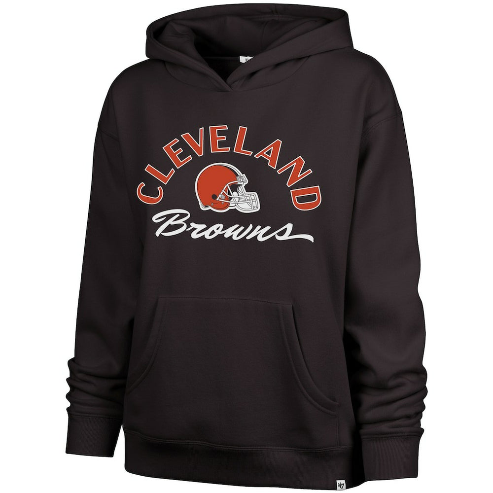Cleveland Browns '47 Women's Whirlwind Naomi Pullover Hoodie - Brown Hoodies