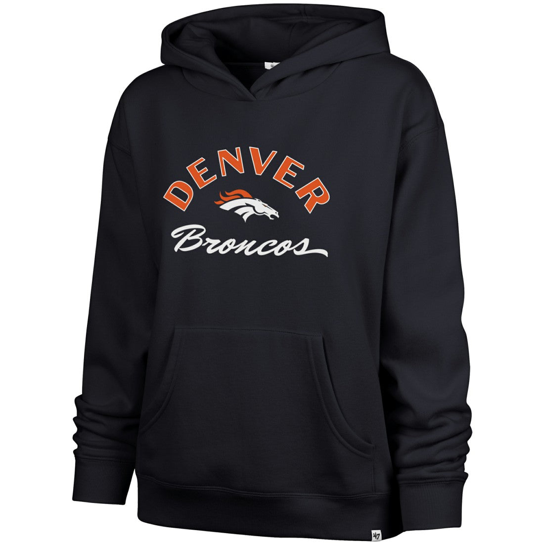 Denver Broncos '47 Women's Whirlwind Naomi Pullover Hoodie - Navy Hoodies