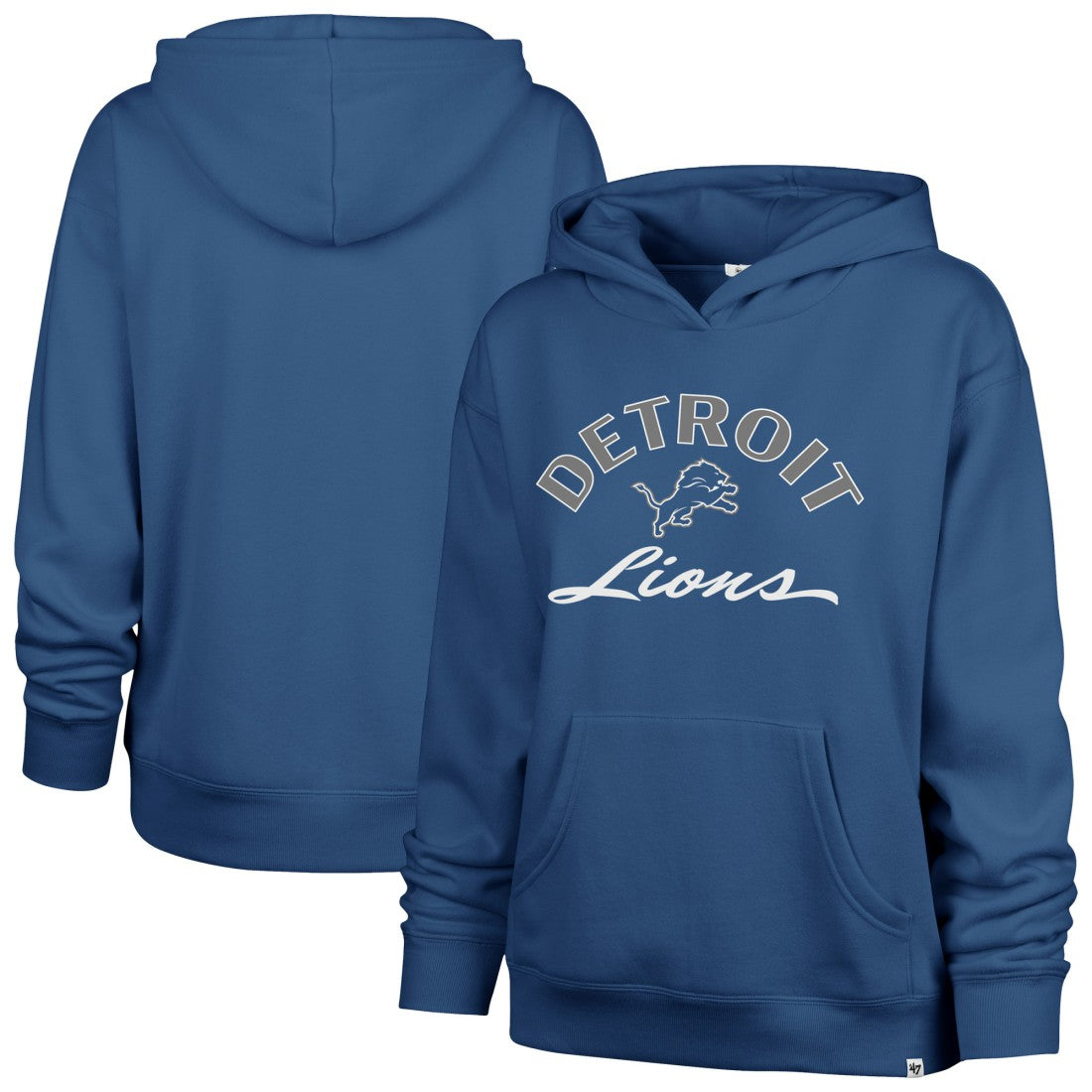 Detroit Lions '47 Women's Whirlwind Naomi Pullover Hoodie - Blue Hoodies
