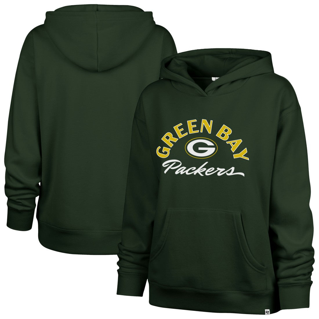 Green Bay Packers '47 Women's Whirlwind Naomi Pullover Hoodie - Green Hoodies