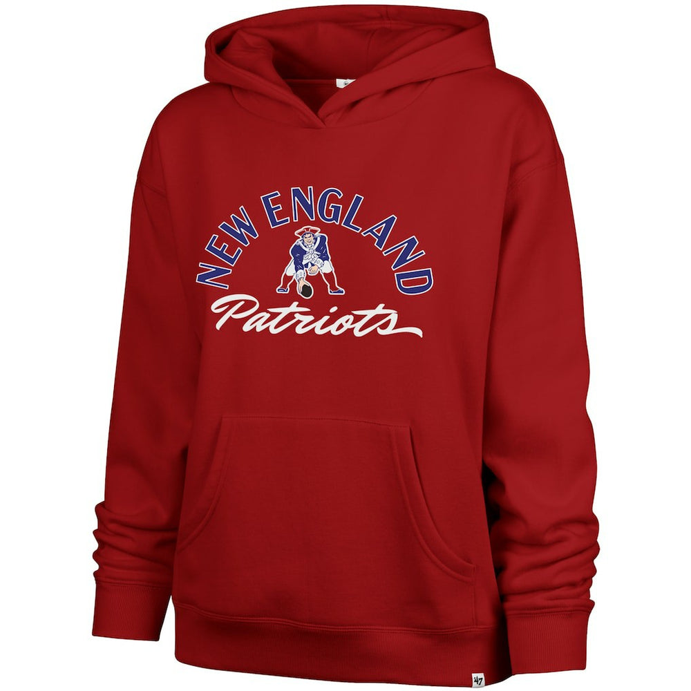 New England Patriots '47 Women's Whirlwind Naomi Pullover Hoodie - Red Hoodies