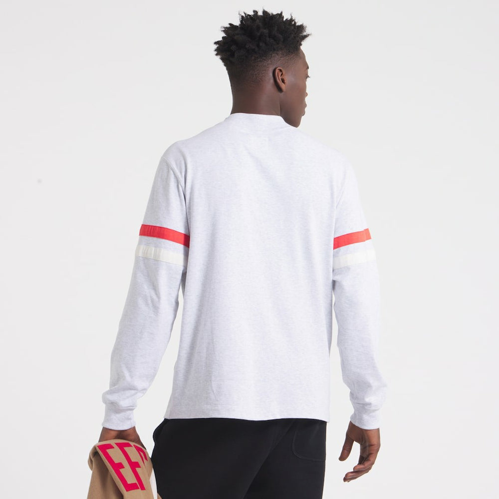 Kansas City Chiefs x Todd Snyder Premium Jersey Mock Neck Tee - Heather Gray Jerseys