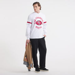 San Francisco 49ers x Todd Snyder Premium Jersey Mock Neck Tee - White Jerseys