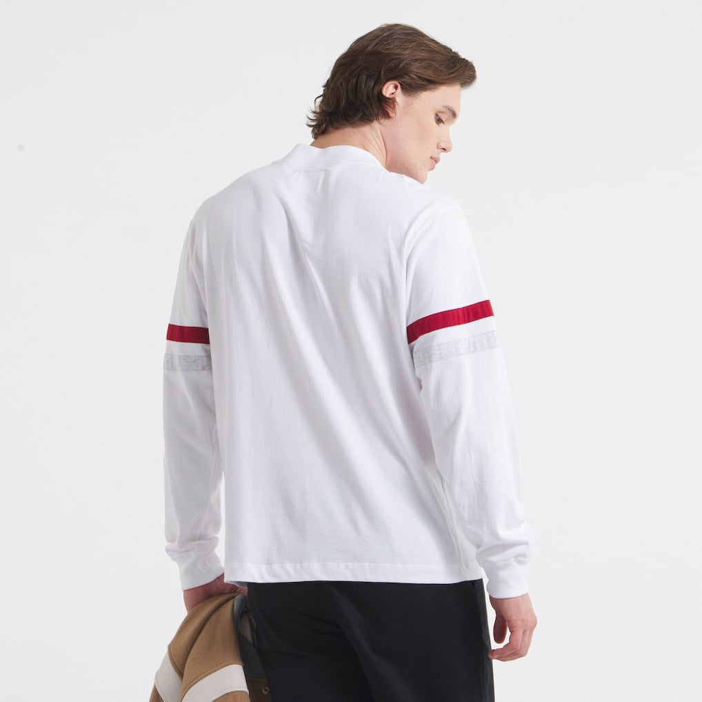 San Francisco 49ers x Todd Snyder Premium Jersey Mock Neck Tee - White Jerseys