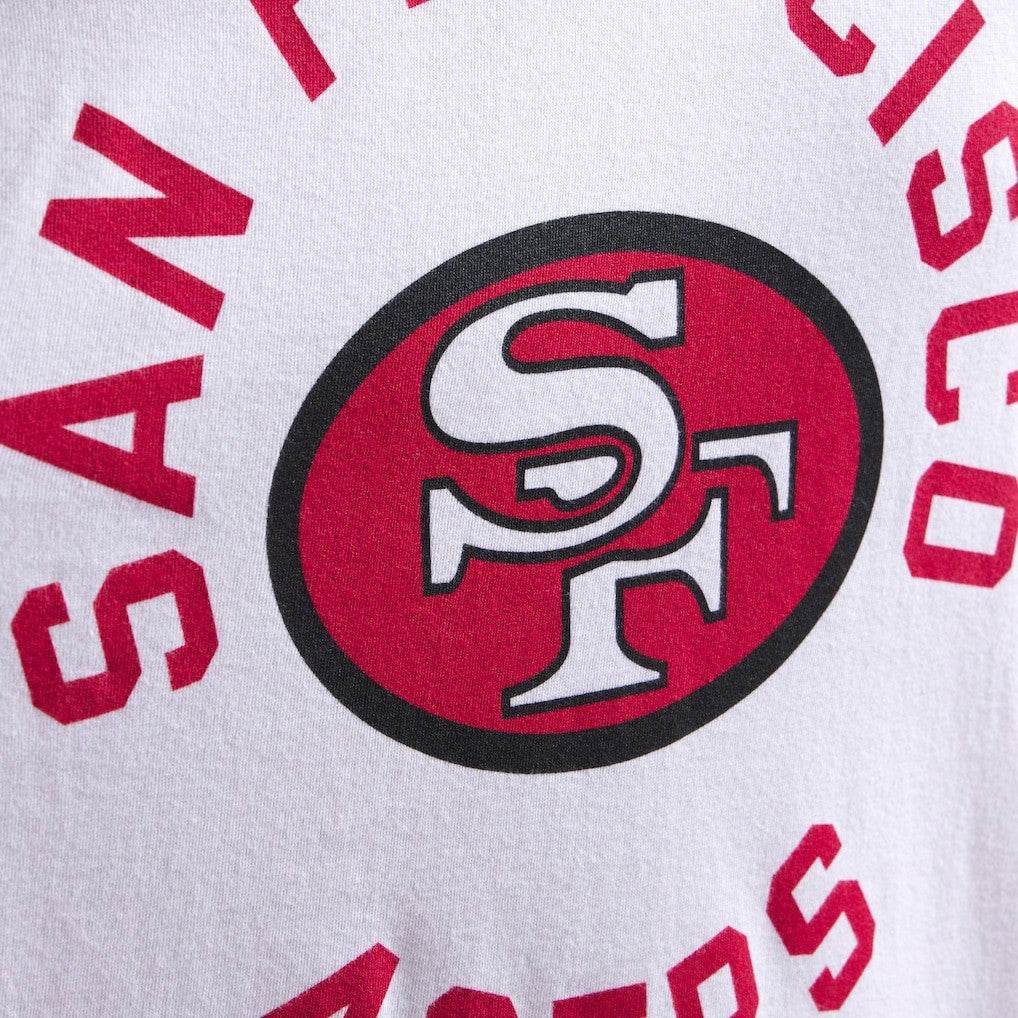 San Francisco 49ers x Todd Snyder Premium Jersey Mock Neck Tee - White Jerseys