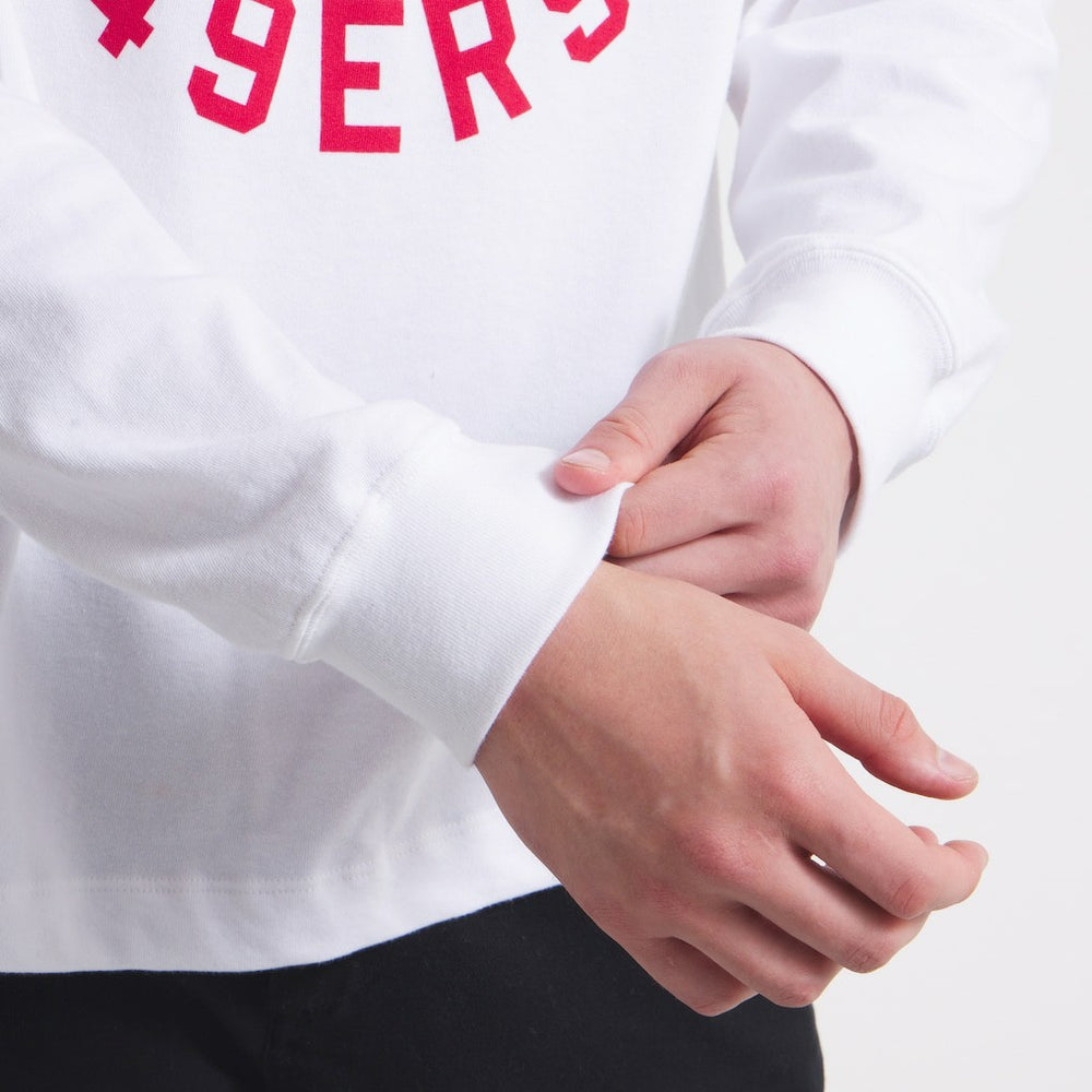 San Francisco 49ers x Todd Snyder Premium Jersey Mock Neck Tee - White Jerseys