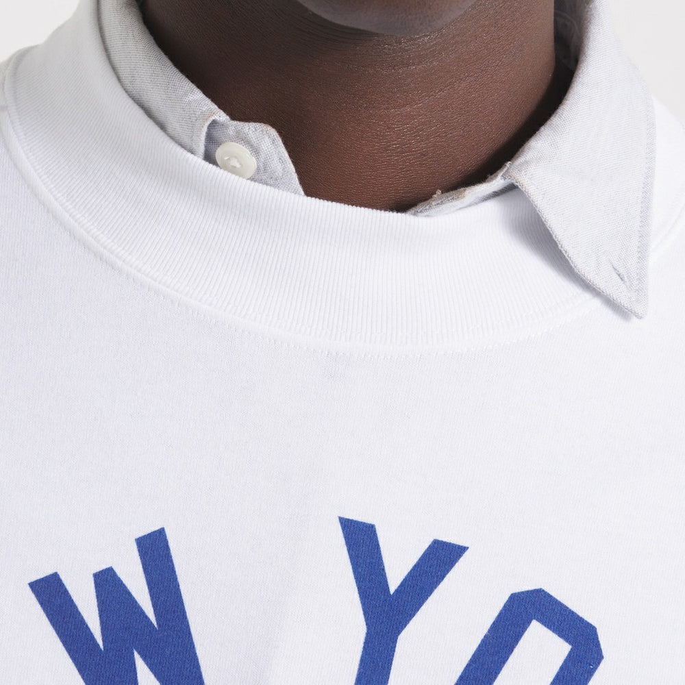 New York Giants x Todd Snyder Premium Jersey Mock Neck Tee - White Jerseys