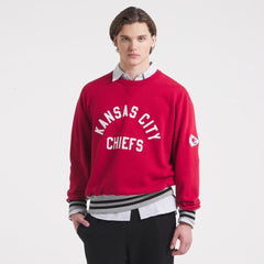 Kansas City Chiefs x Todd Snyder Relaxed Canadian Fleece Crew - Red