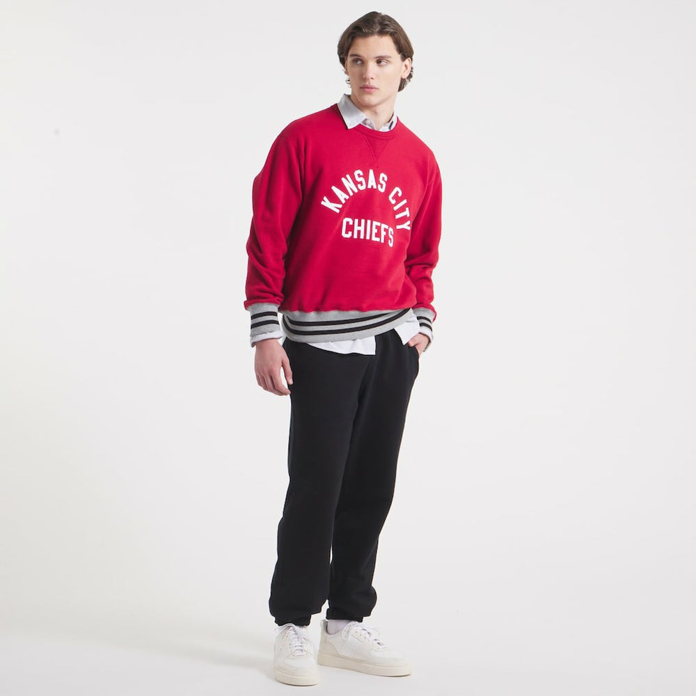 Kansas City Chiefs x Todd Snyder Relaxed Canadian Fleece Crew - Red
