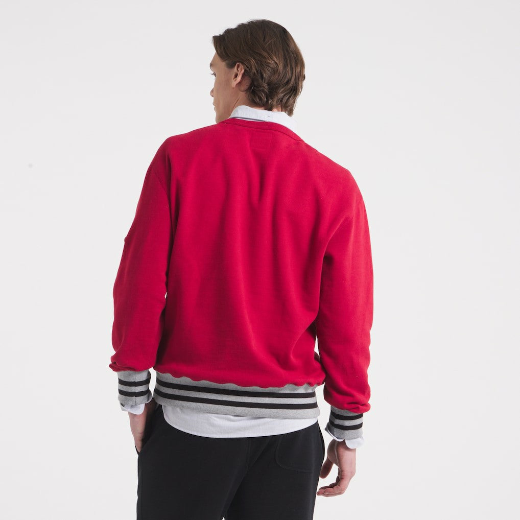 Kansas City Chiefs x Todd Snyder Relaxed Canadian Fleece Crew - Red