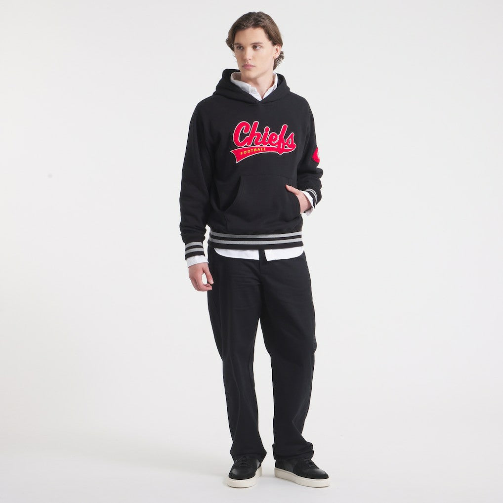 Kansas City Chiefs x Todd Snyder Relaxed Canadian Fleece Hoodie - Black Hoodies