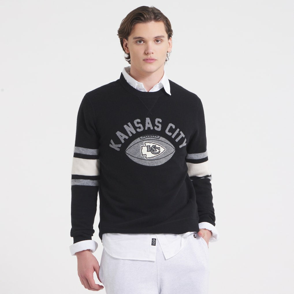Kansas City Chiefs x Todd Snyder Cashmere Crew Sweater - Black