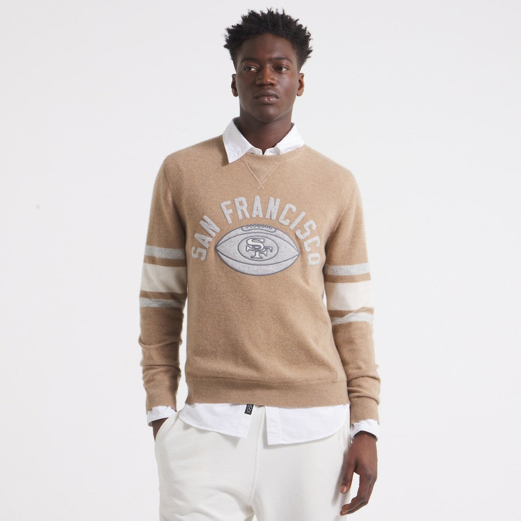 San Francisco 49ers x Todd Snyder Cashmere Crew Sweater - Oatmeal