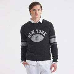New York Giants x Todd Snyder Cashmere Crew Sweatshirt - Heather Charcoal Sweatshirts