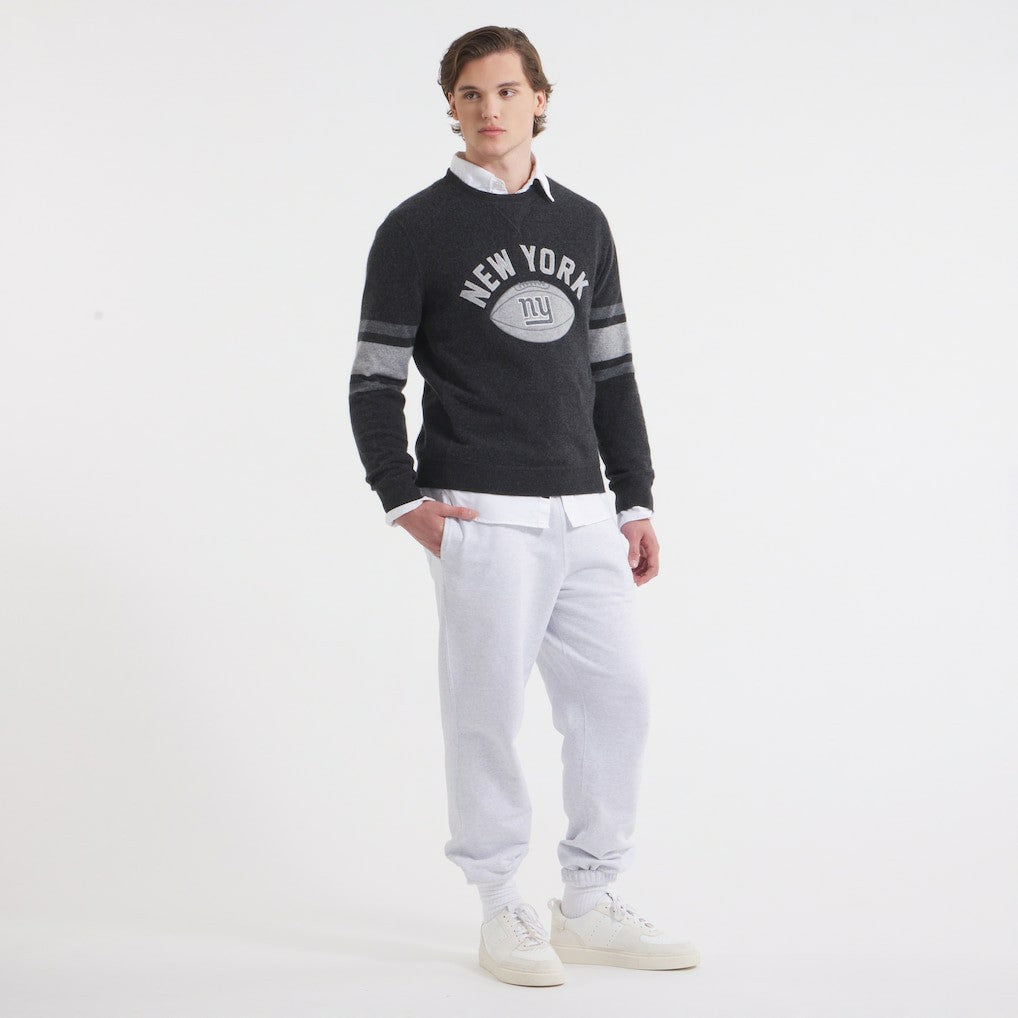 New York Giants x Todd Snyder Cashmere Crew Sweatshirt - Heather Charcoal Sweatshirts