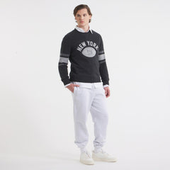 New York Giants x Todd Snyder Cashmere Crew Sweatshirt - Heather Charcoal Sweatshirts