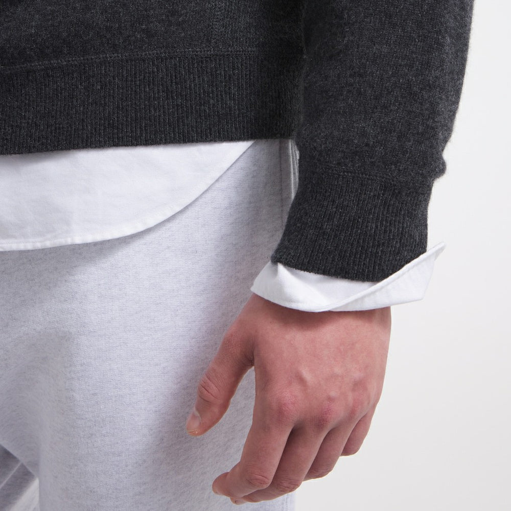 New York Giants x Todd Snyder Cashmere Crew Sweatshirt - Heather Charcoal Sweatshirts