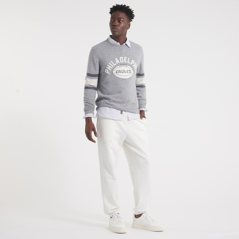 Philadelphia Eagles x Todd Snyder Cashmere Crew Sweater - Heather Gray