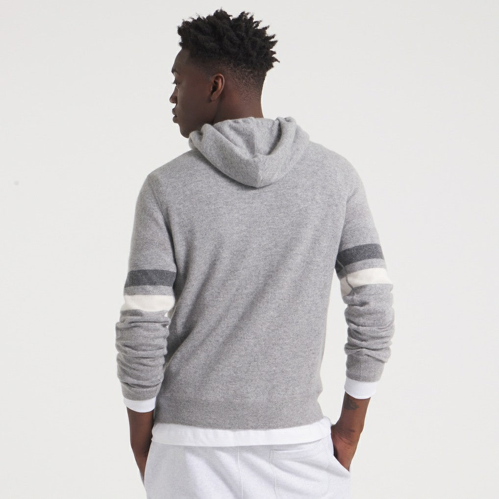 New York Giants x Todd Snyder Cashmere Hoodie Sweater - Heather Charcoal Hoodies
