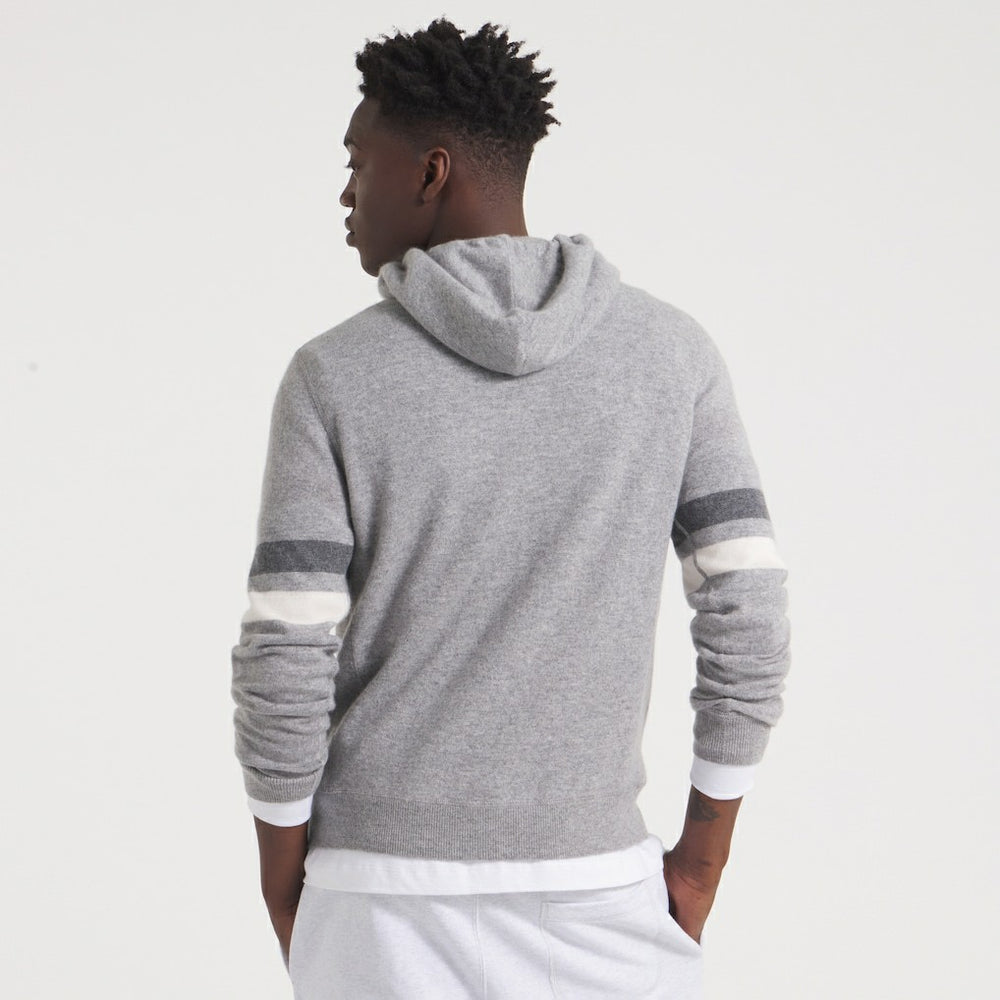 New York Giants x Todd Snyder Cashmere Hoodie Sweater - Heather Charcoal Hoodies