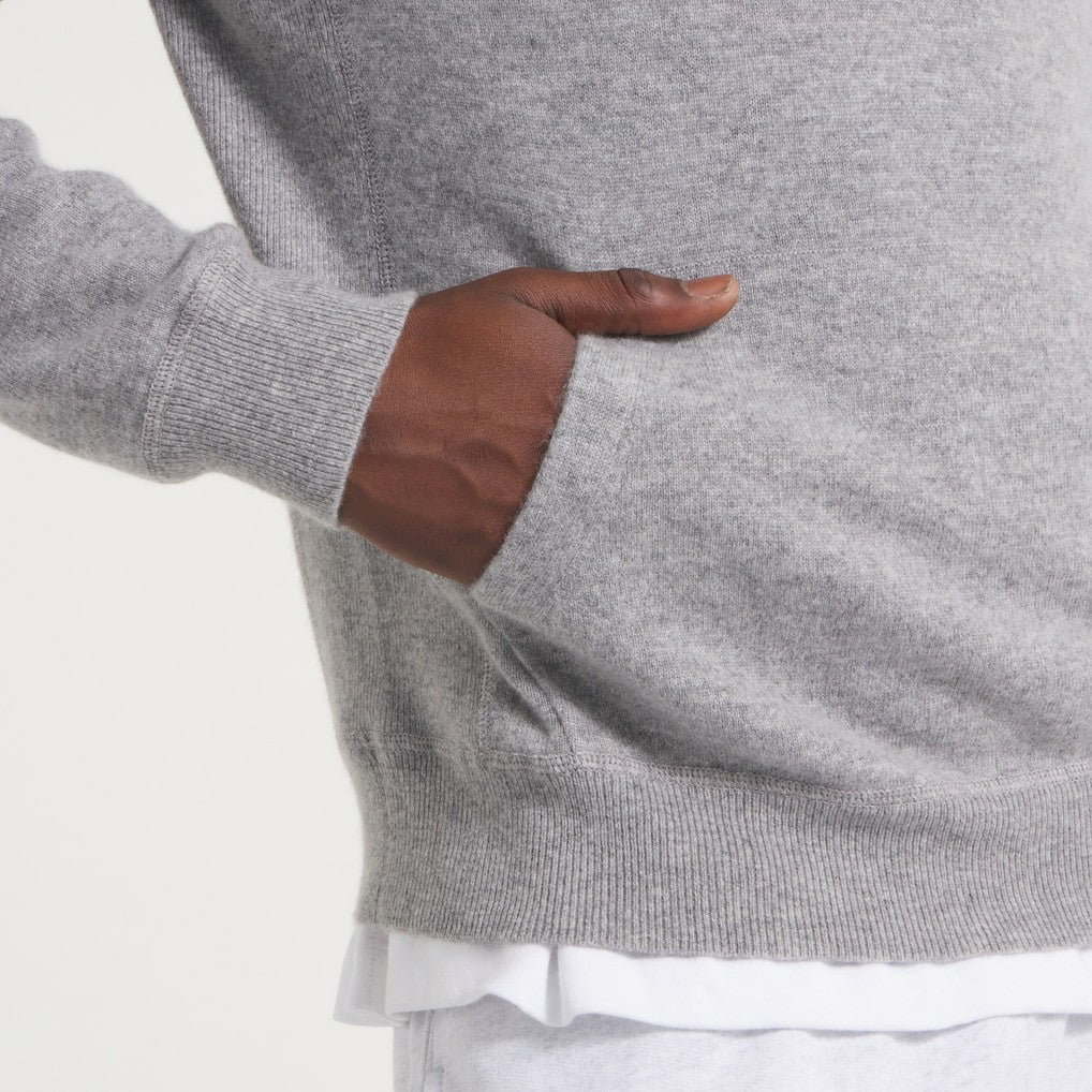 New York Giants x Todd Snyder Cashmere Hoodie Sweater - Heather Charcoal Hoodies