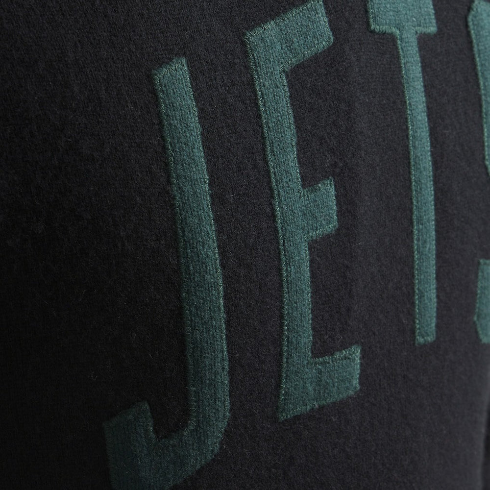 New York Jets x Todd Snyder Cashmere Hoodie Sweater - Heather Black Hoodies