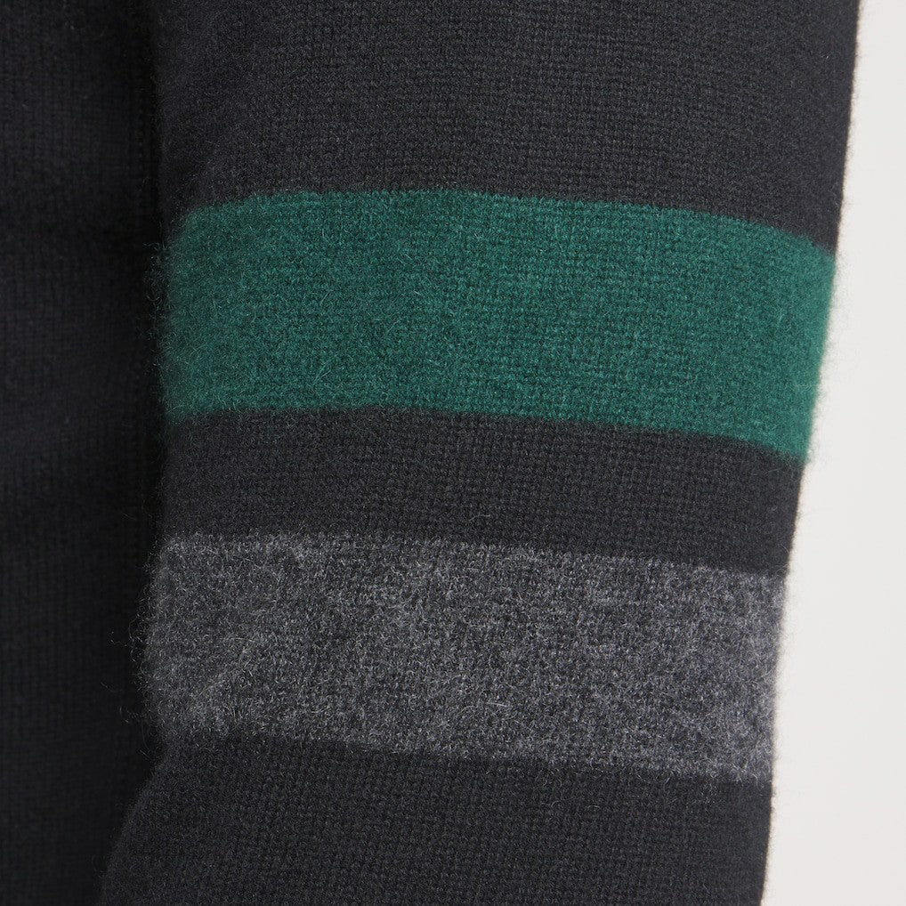 New York Jets x Todd Snyder Cashmere Hoodie Sweater - Heather Black Hoodies