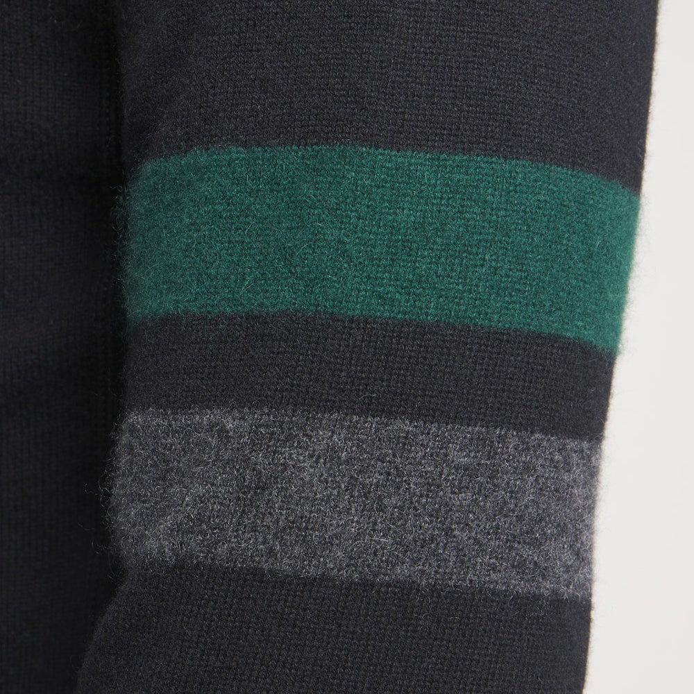 New York Jets x Todd Snyder Cashmere Hoodie Sweater - Heather Black Hoodies