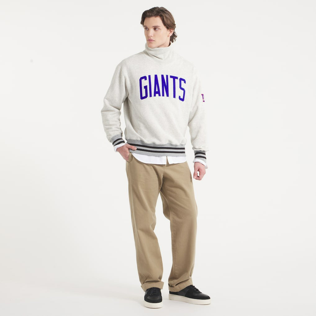 New York Giants x Todd Snyder Relaxed Canadian Fleece Turtleneck - Oatmeal