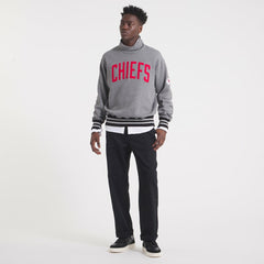 Kansas City Chiefs x Todd Snyder Relaxed Canadian Fleece Turtleneck - Heather Gray