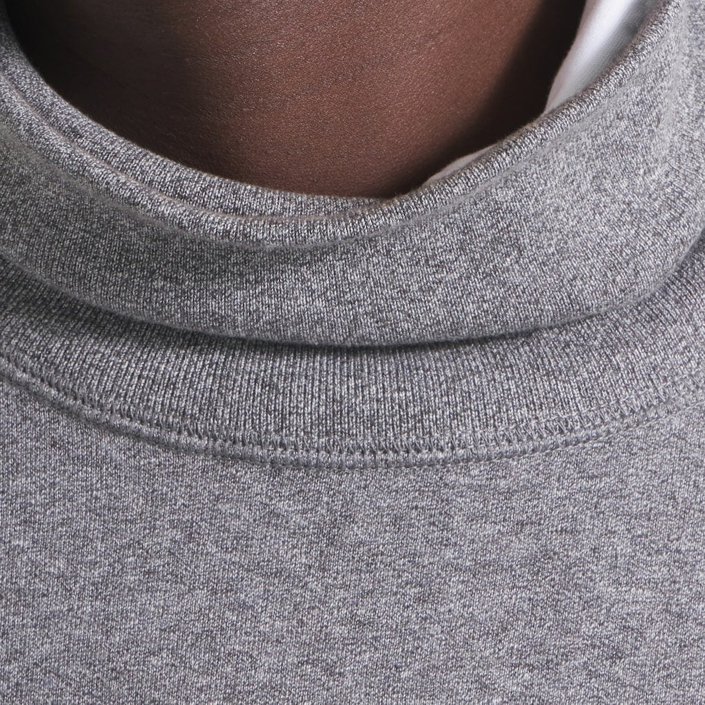 Kansas City Chiefs x Todd Snyder Relaxed Canadian Fleece Turtleneck - Heather Gray