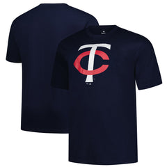 Minnesota Twins Profile Big & Tall Primary Logo T-Shirt - Navy T-shirts