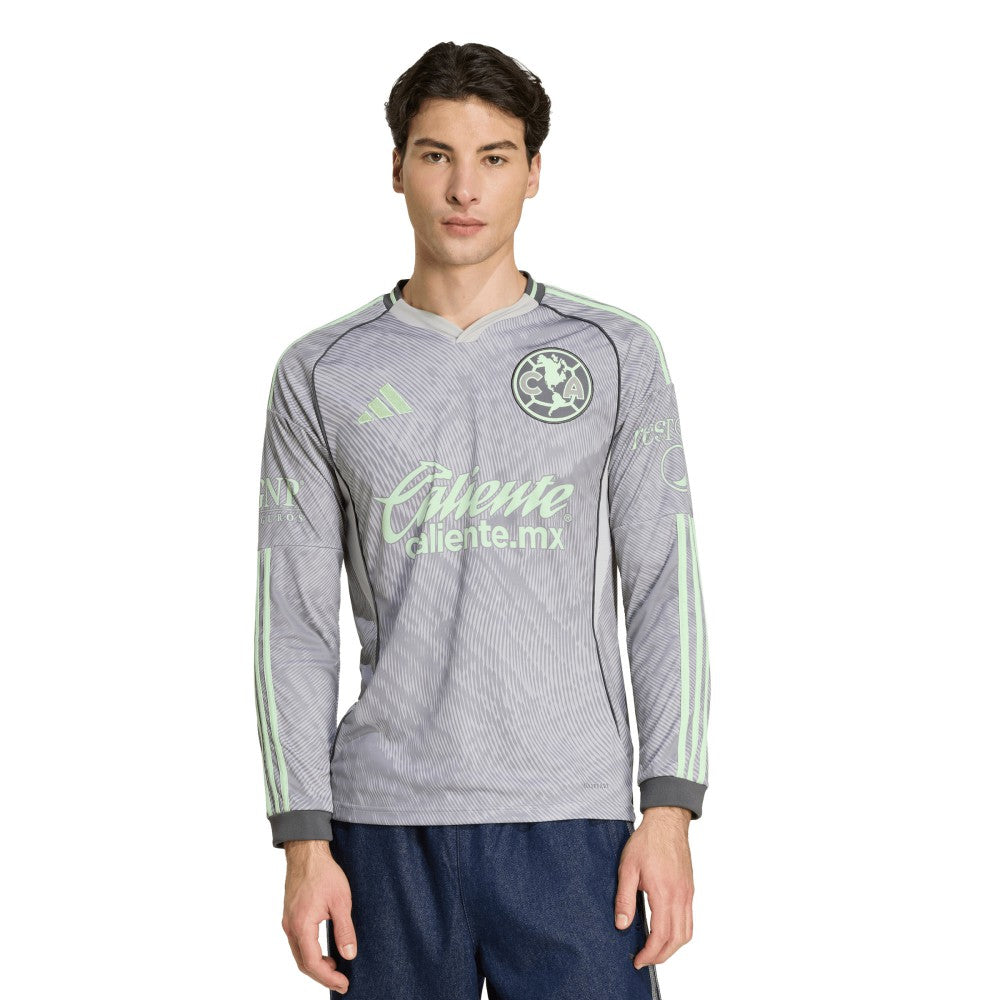 Club America 2025/26 Third Replica Long Sleeve Jersey Gray - Adidas for sale
