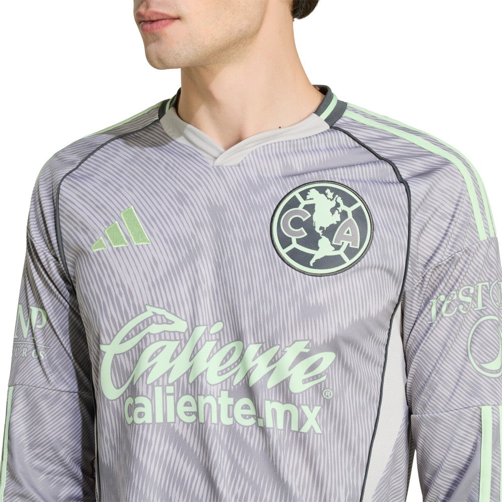 Club America 2025/26 Third Replica Long Sleeve Jersey Gray - Adidas for sale