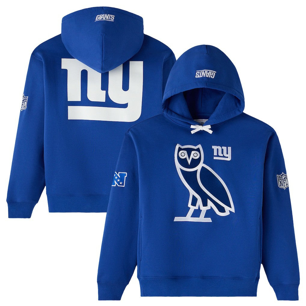 New York Giants OVO Icon Team Pullover Hoodie - Royal Hoodies