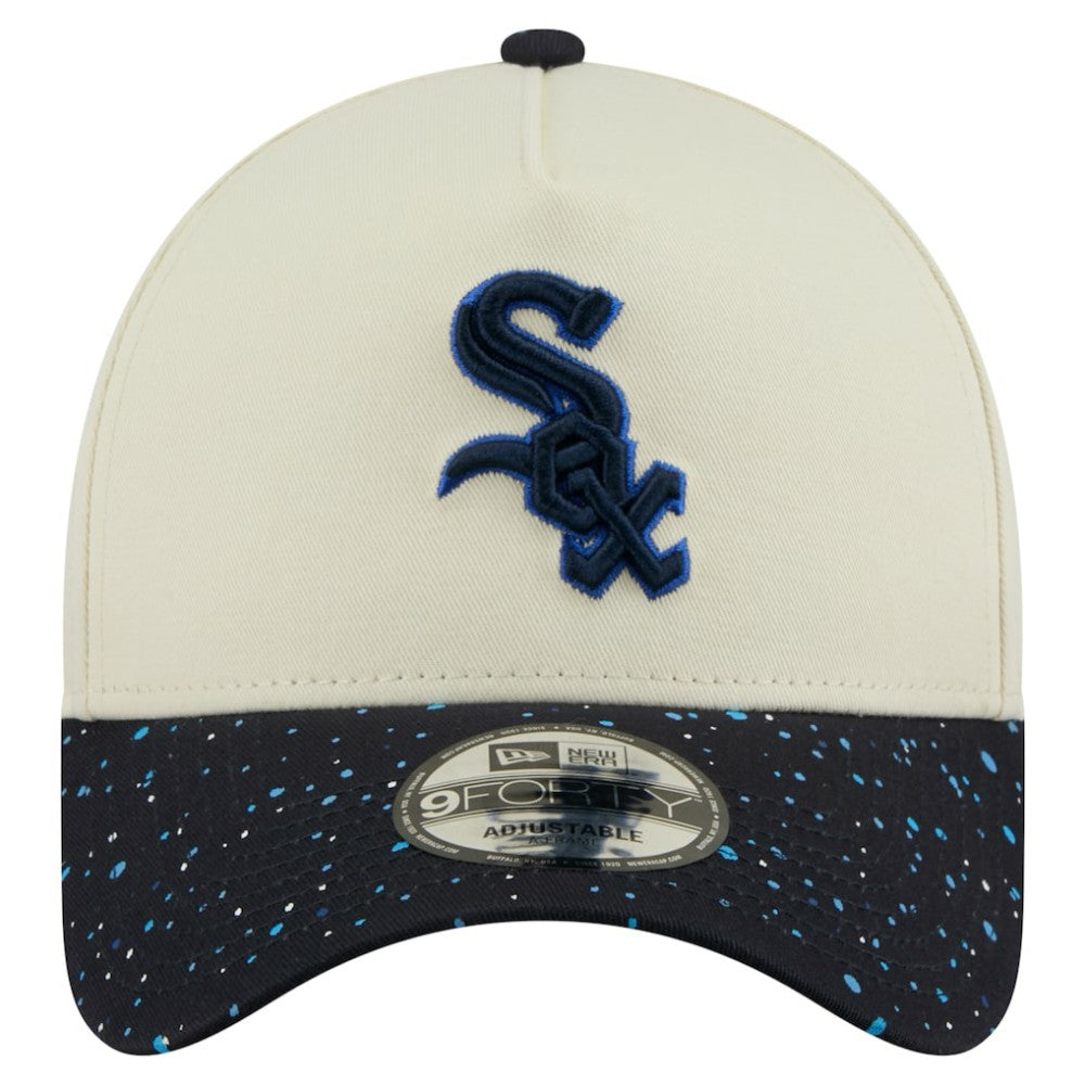 Chicago White Sox New Era Speckle A-Frame 9FORTY Adjustable Hat - Cream Hats