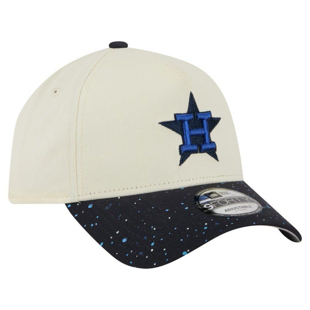 Houston Astros New Era Speckle A-Frame 9FORTY Adjustable Hat - Cream Hats