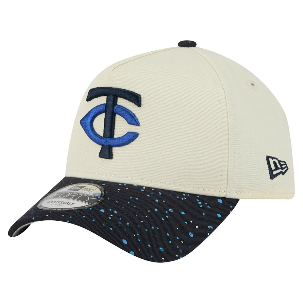 Minnesota Twins New Era Speckle A-Frame 9FORTY Adjustable Hat - Cream Hats