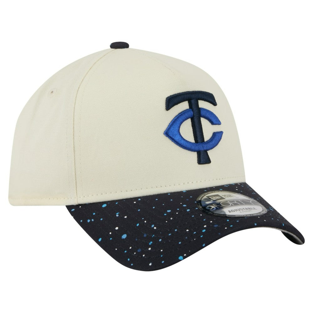 Minnesota Twins New Era Speckle A-Frame 9FORTY Adjustable Hat - Cream Hats