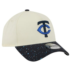 Minnesota Twins New Era Speckle A-Frame 9FORTY Adjustable Hat - Cream Hats