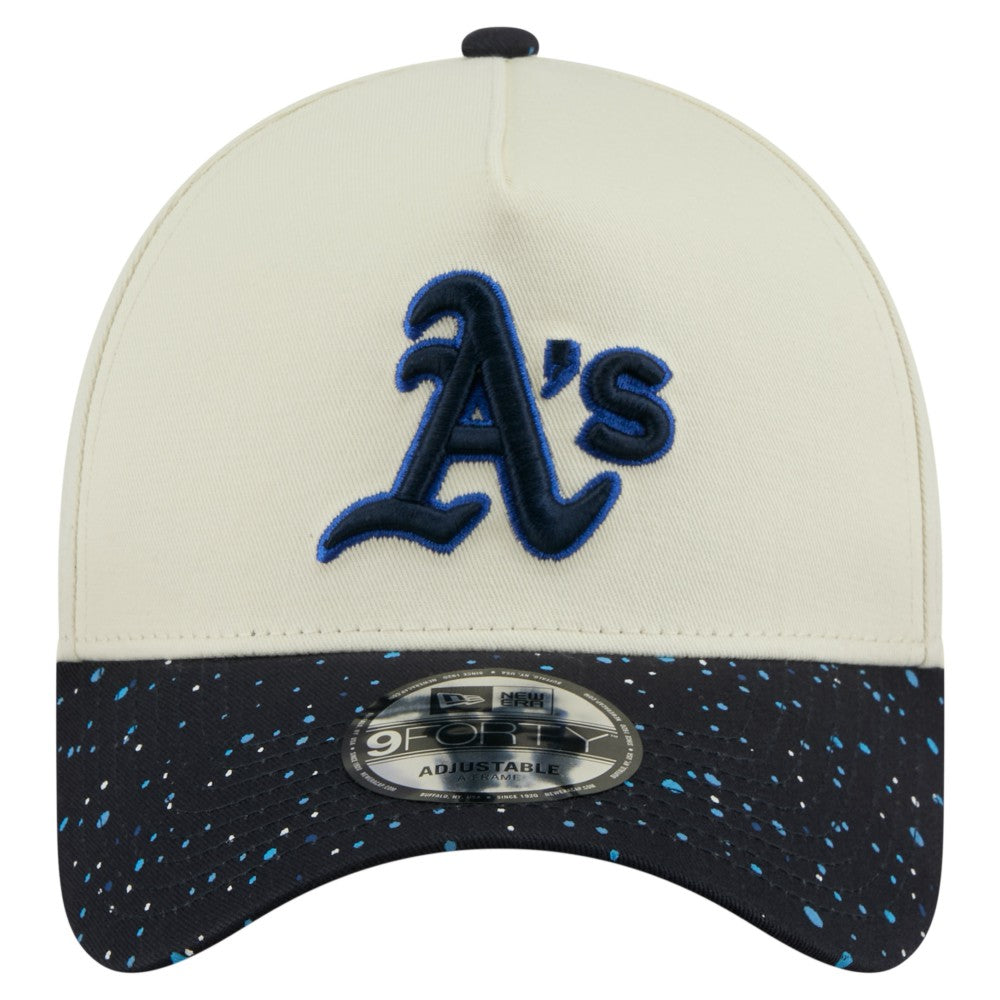 Athletics New Era Speckle A-Frame 9FORTY Adjustable Hat - Cream Hats