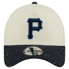 Pittsburgh Pirates New Era Speckle A-Frame 9FORTY Adjustable Hat - Cream Hats