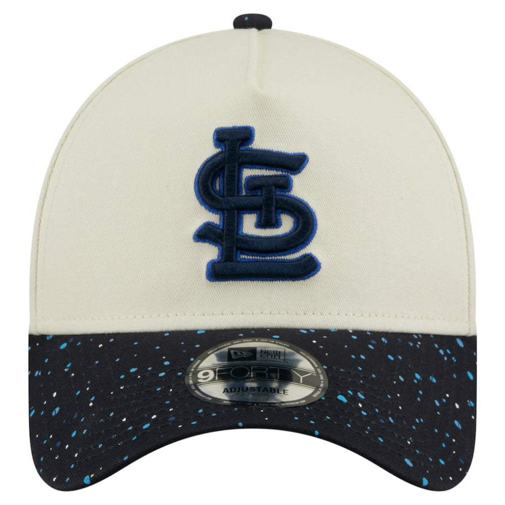 St. Louis Cardinals New Era Speckle A-Frame 9FORTY Adjustable Hat - Cream Hats