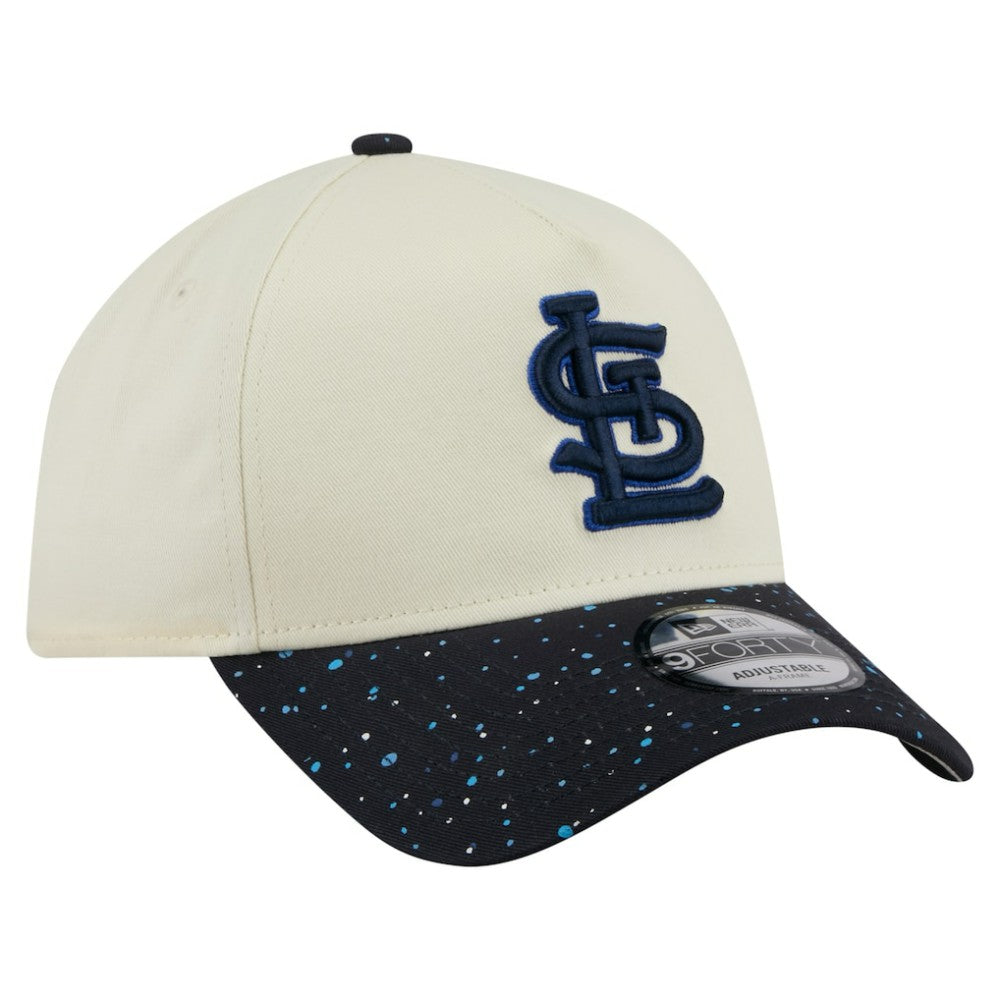 St. Louis Cardinals New Era Speckle A-Frame 9FORTY Adjustable Hat - Cream Hats