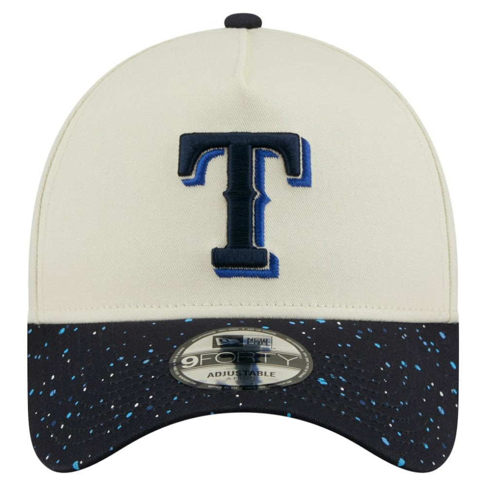 Texas Rangers New Era Speckle A-Frame 9FORTY Adjustable Hat - Cream Hats