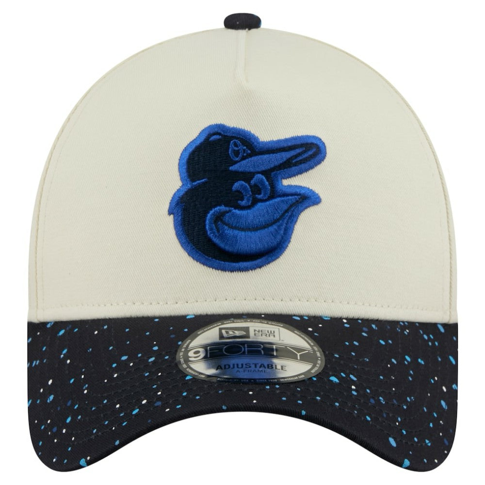 Baltimore Orioles New Era Speckle A-Frame 9FORTY Adjustable Hat - Cream Hats
