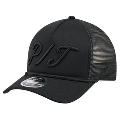 Pittsburgh Pirates New Era City Initial 9FORTY A-Frame M-Crown Adjustable Trucker Hat - Black Hats