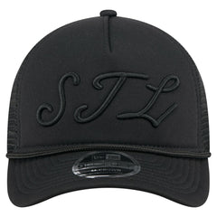 St. Louis Cardinals New Era City Initial 9FORTY A-Frame M-Crown Adjustable Trucker Hat - Black Hats