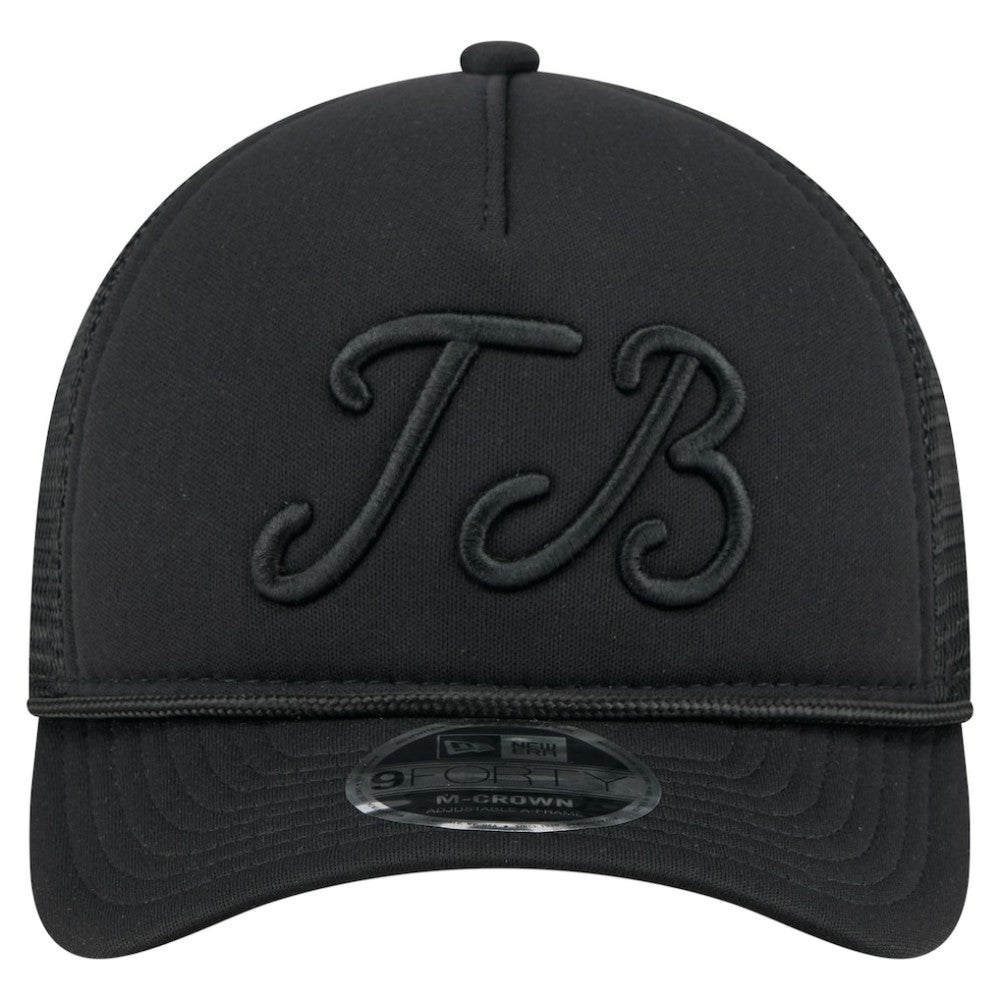 Tampa Bay Rays New Era City Initial 9FORTY A-Frame M-Crown Adjustable Trucker Hat - Black Hats